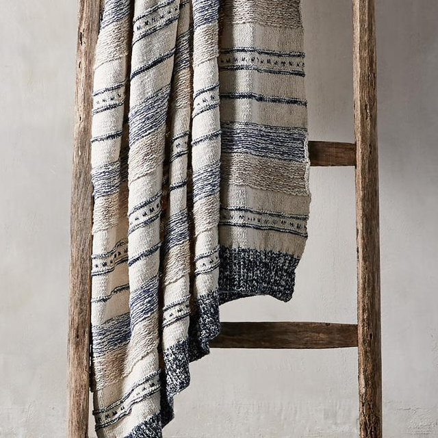 Multi-Stripe Knit Throw