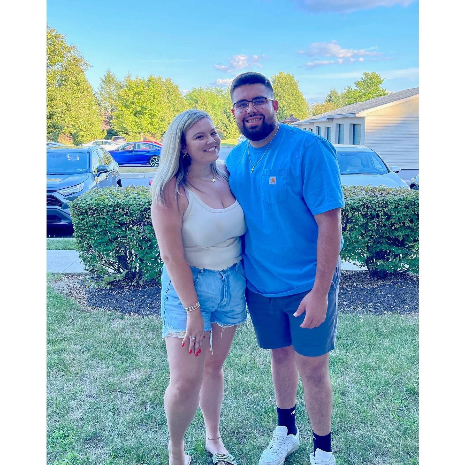 the day we moved into our first apartment- July 2022