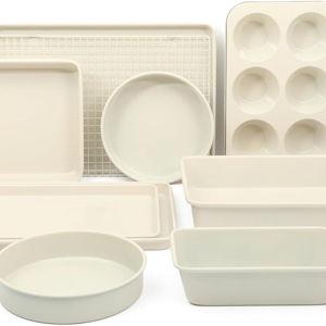10 Piece Bakeware Set - Linen White