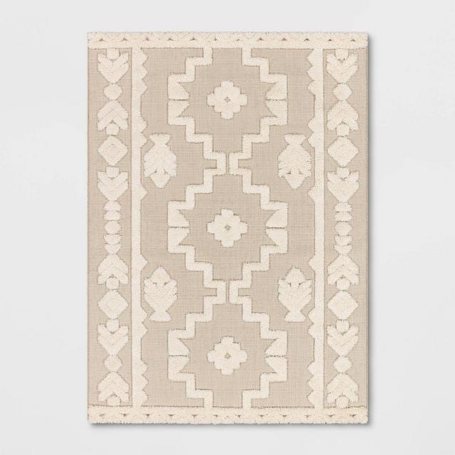 5' x 7' Outdoor Rug Tufted Cream - Opalhouse™