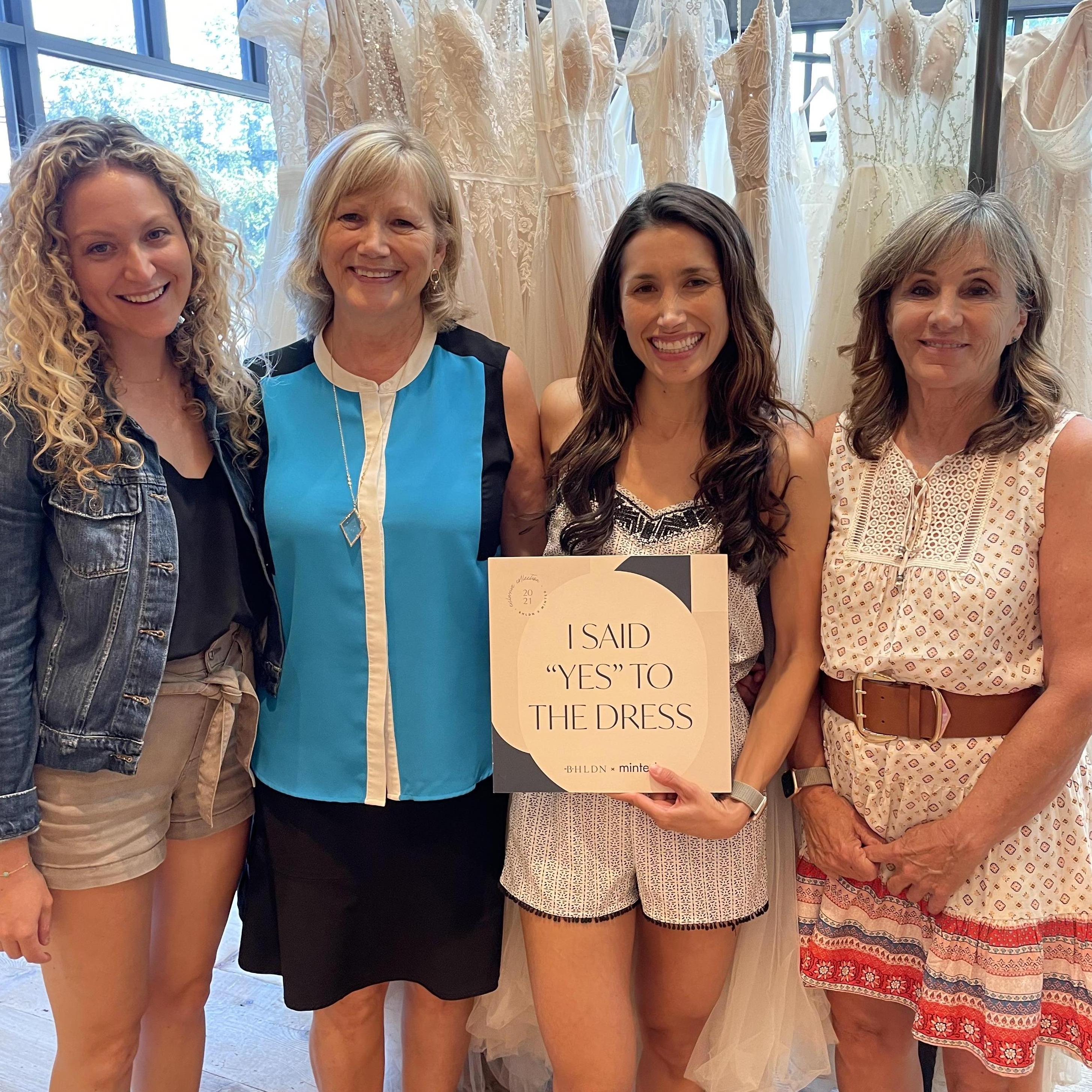 Wedding dress shopping with Laura and the Moms.