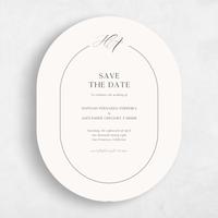 Beige Wedding Save the Date - Brixen Portrait