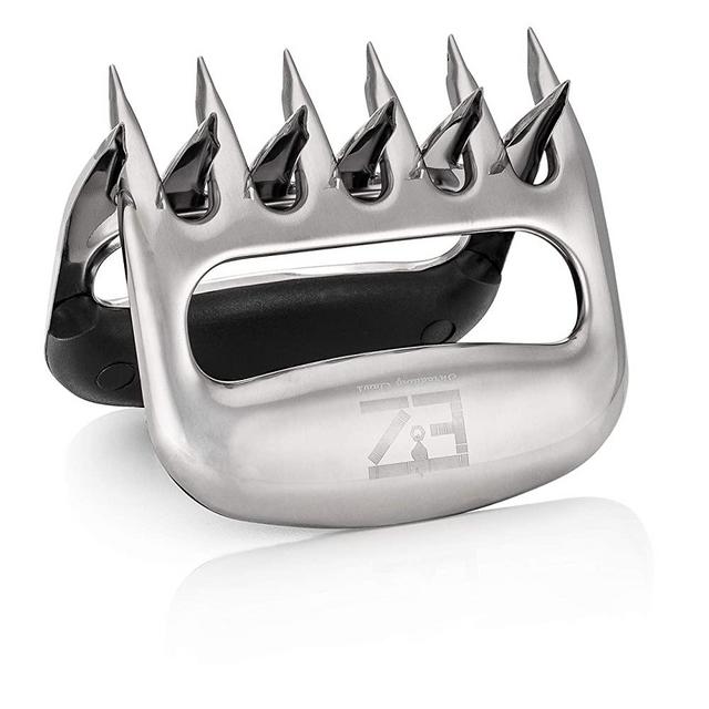 BBQFAM EZ Shredding Claws Stainless Steel Bear Claw Meat Shredders for BBQ. Perfect for shredding Pulled Pork, Poultry or just handling HOT Bulky Foods.