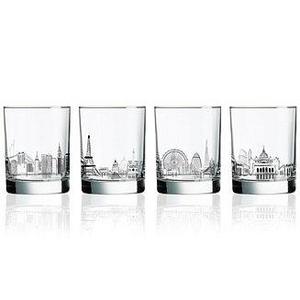 Skylines 4-Pc. Double Old Fashioned Glass Set