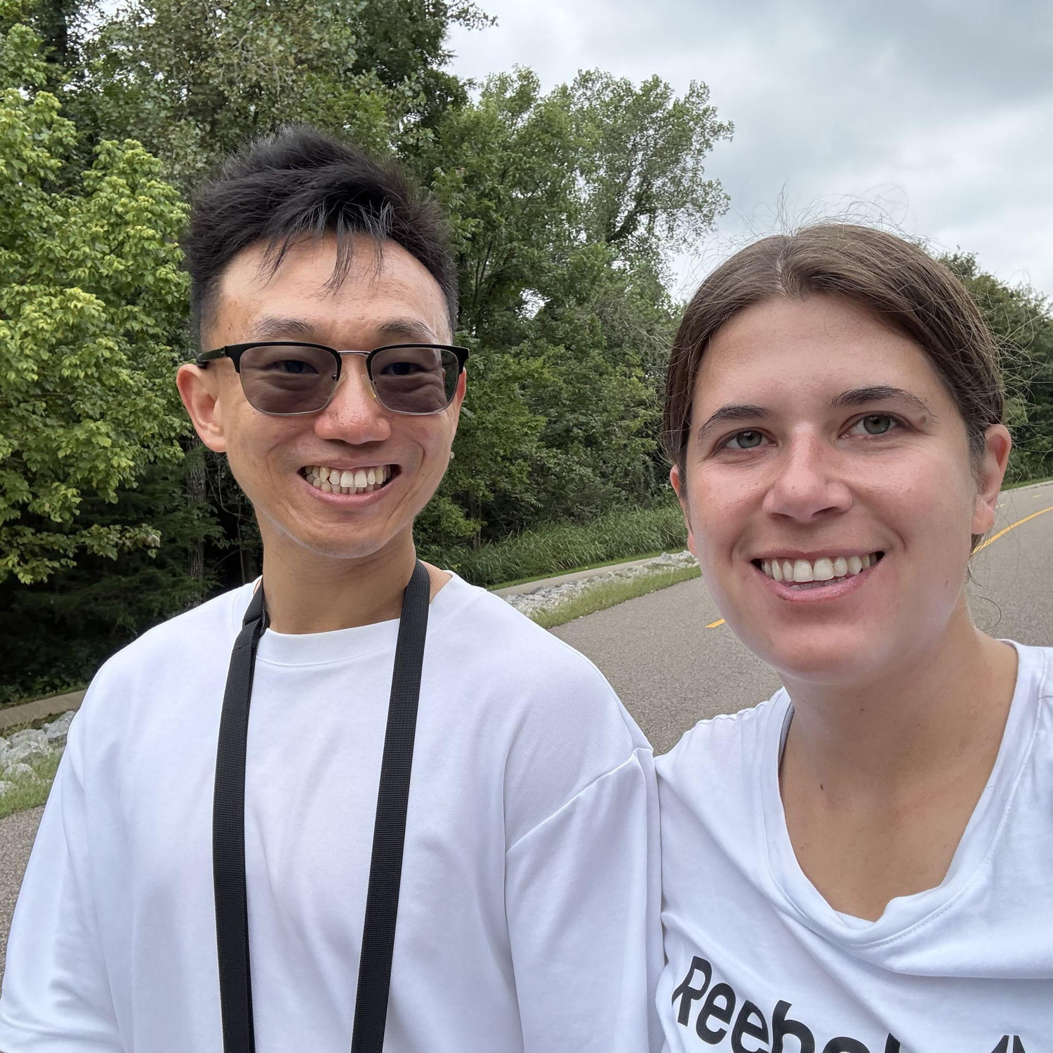 We went on a hike, and despite wearing bug spray, we were still eaten up by chiggers. Qing bought 3 large tubs of medicine for Jamie to make sure she wouldn't be uncomfortable at work.