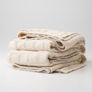 Popcorn Grid Coverlet - Natural