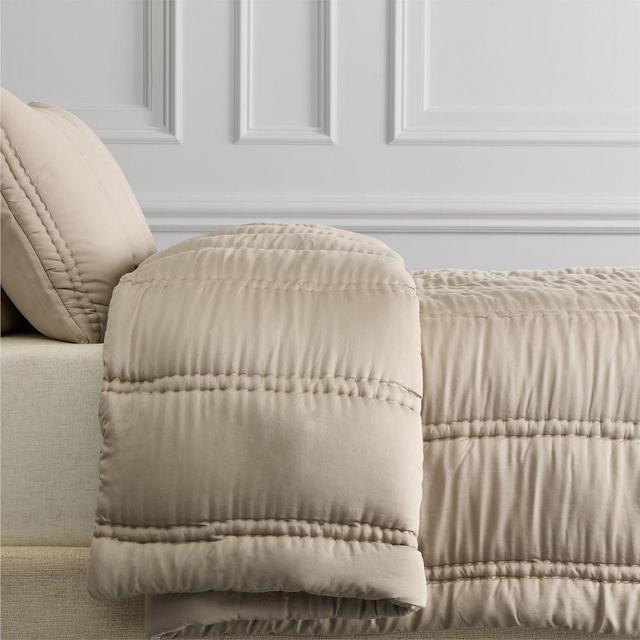 Tencel Plush Full/Queen Comforter, Taupe