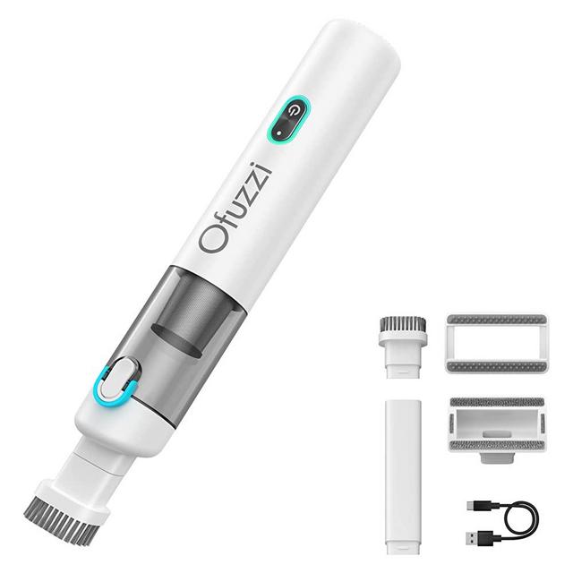 Ofuzzi H8 Apex Cordless Handheld Vacuum Cleaner, 30AW Powerful Suction, 1.2lbs Lightweight, 120ml Dustbowl and Dual Filtration System, 30 Mins Runtime, Mini Vacuum for Pet, Home, Narrow Spaces (White)