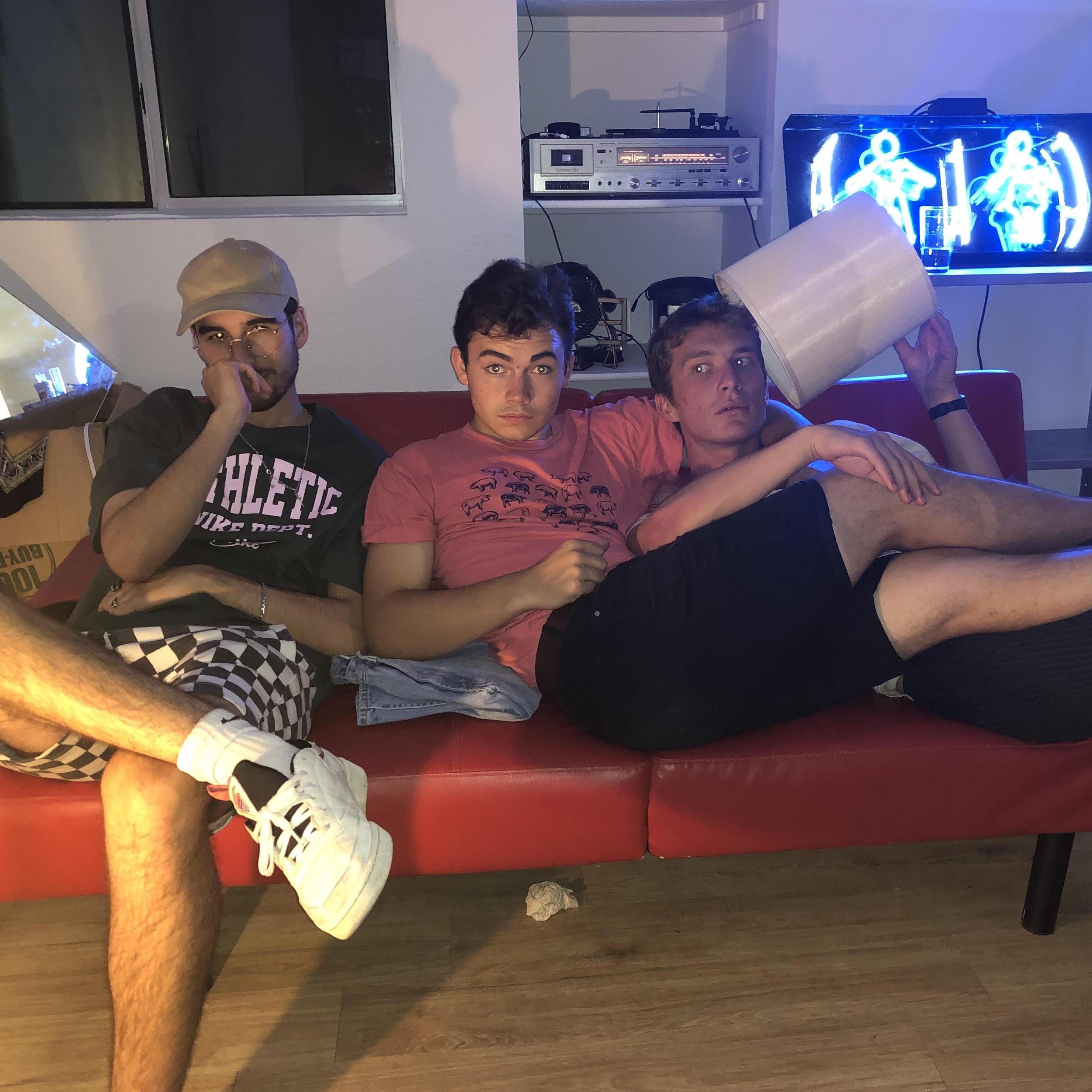 Isaac with longtime pal Bowen and best roommate Ryan