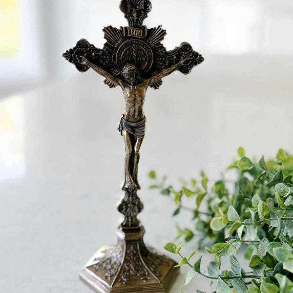 Petite St. Benedict Crucifix with Base
