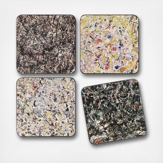 4-Piece Pollock Coaster Set