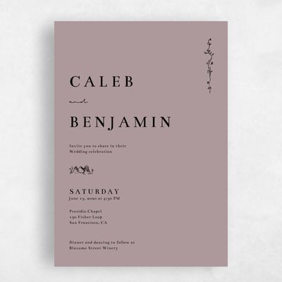 Lavender, Purple Wedding Invitation - Rue Type