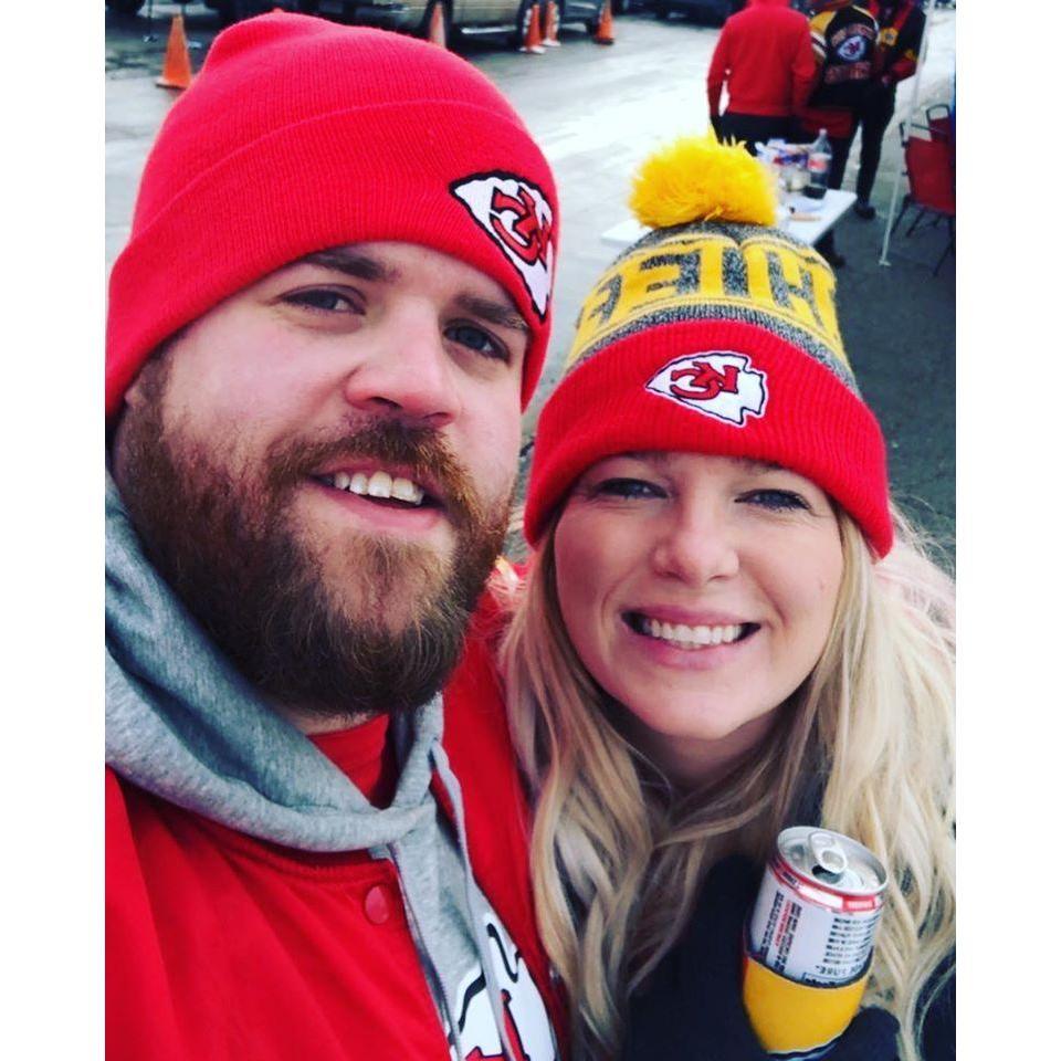 Our first Chiefs game together, the same year they won a superbowl game!