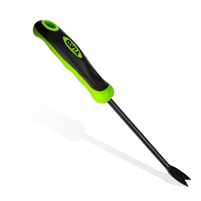 YIAD Hand Weeder Weed Puller Tool - 13-Inch Heavy Duty Dual Tip Design for Root Removal, Rust-Resistant Steel, Ergonomic Grip, for Garden Lawn Yard Patio Flower Bed