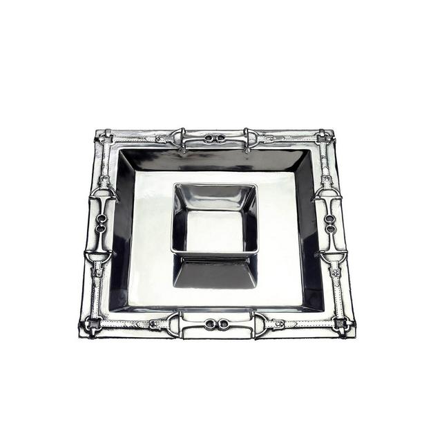 Arthur Court Designs Aluminum Equestrian Chip and Dip