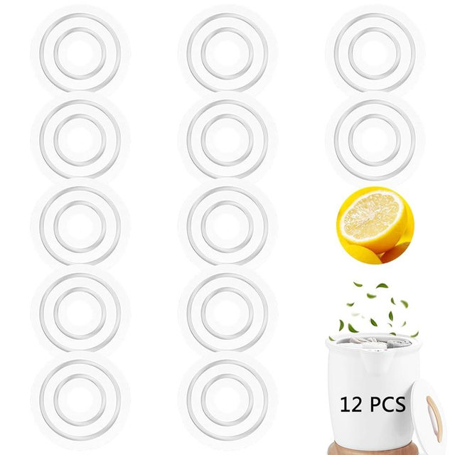 CYG&CL 12 Pack Towel Warmer Fragrance Disc Fresh Fragrance Scented Pads Replacement Fragrance Disc for Towel Warmer Bucket (Lemon Flavor)