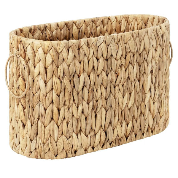 StorageWorks Toilet Paper Storage, Toilet Paper Storage Holder for 6 Regular Rolls, Wicker Basket for Bathroom, Natural Water Hyacinth