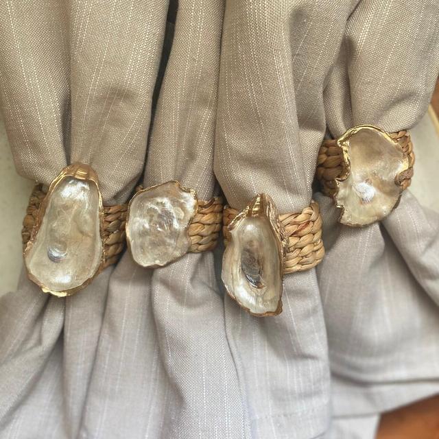 Oyster Shell Napkin Rings