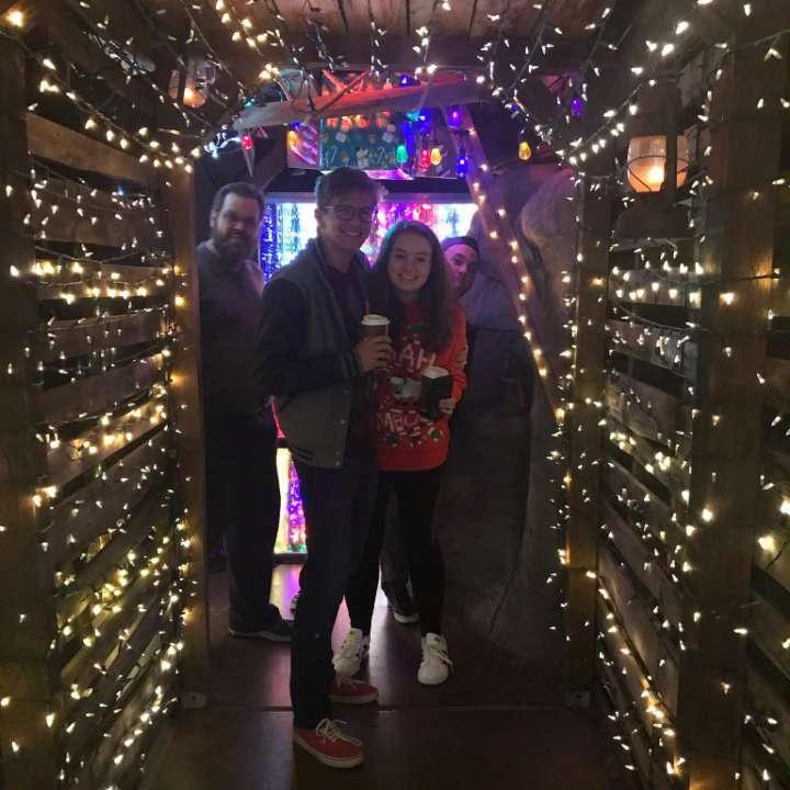 going to see Christmas lights with Bens family!
(this photo is from freshman year!)
