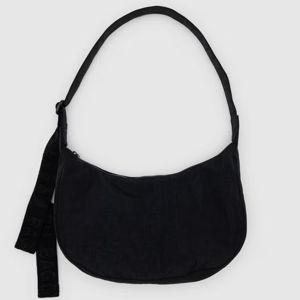 Medium Nylon Crescent Bag Black - Baggu