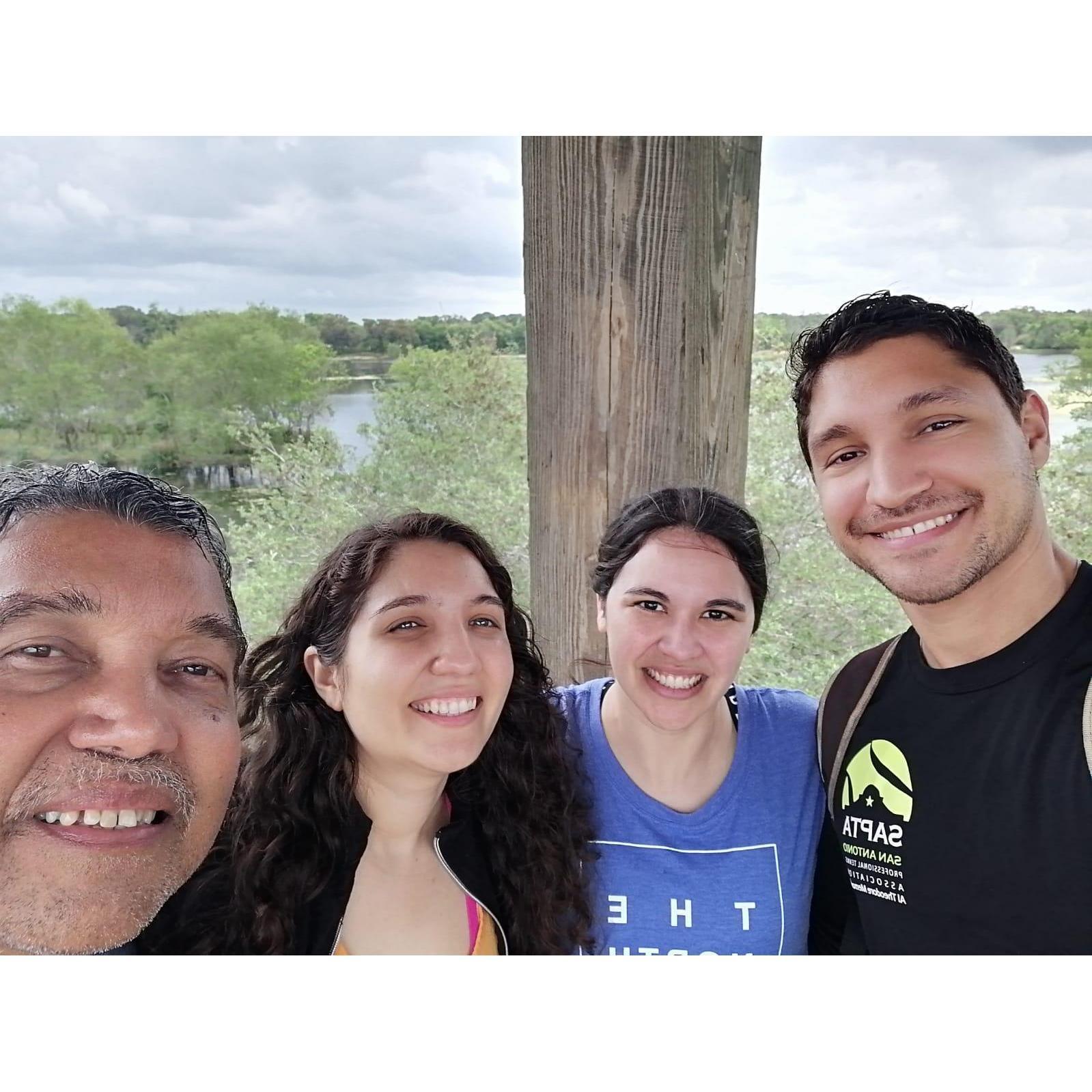 Our first hike as a couple at Brazos Bend State Park.