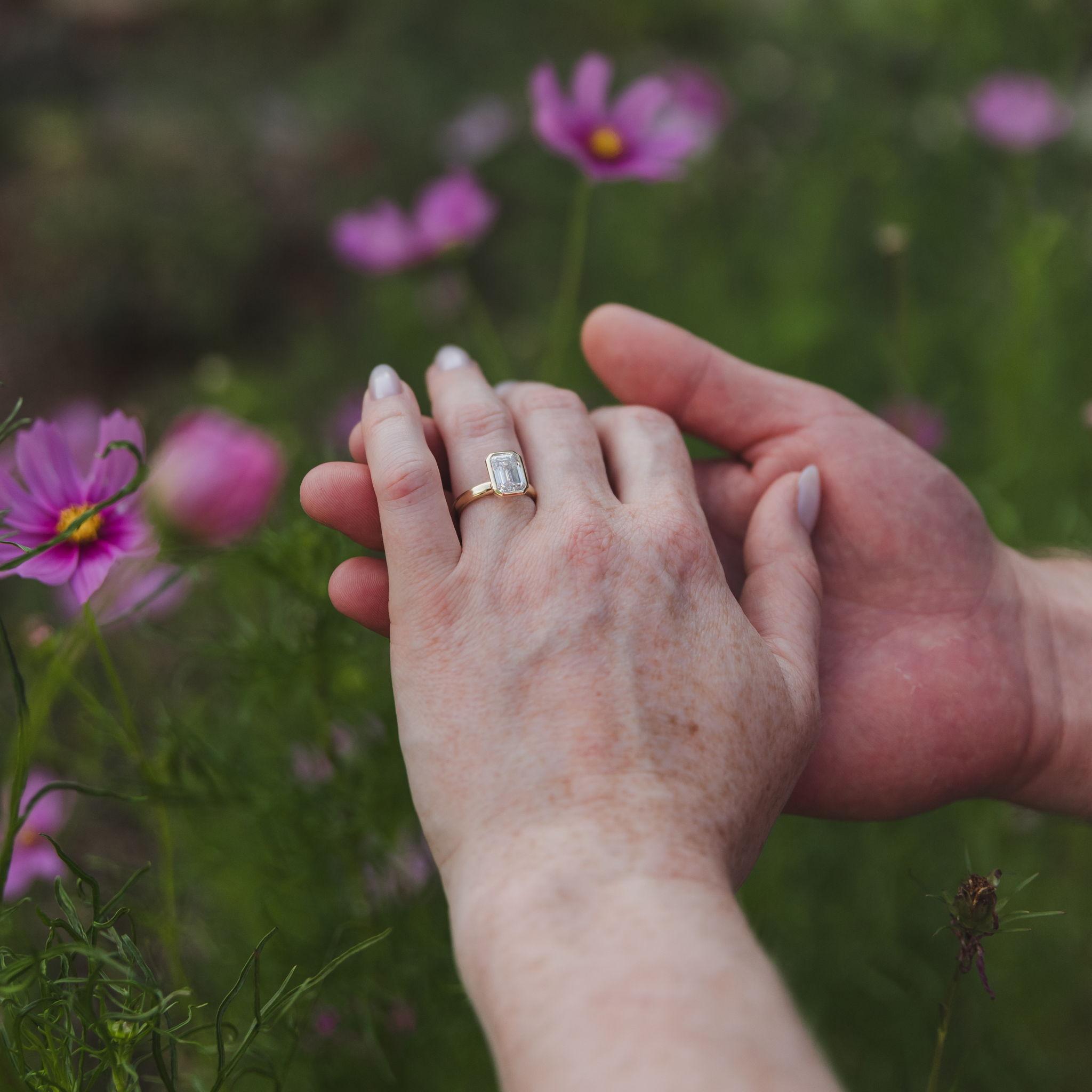A closeup of the beautiful ring Aaron designed :)