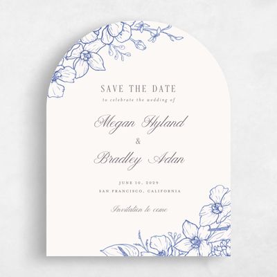 Blue Arch Wedding Save the Date - Painaa Portrait