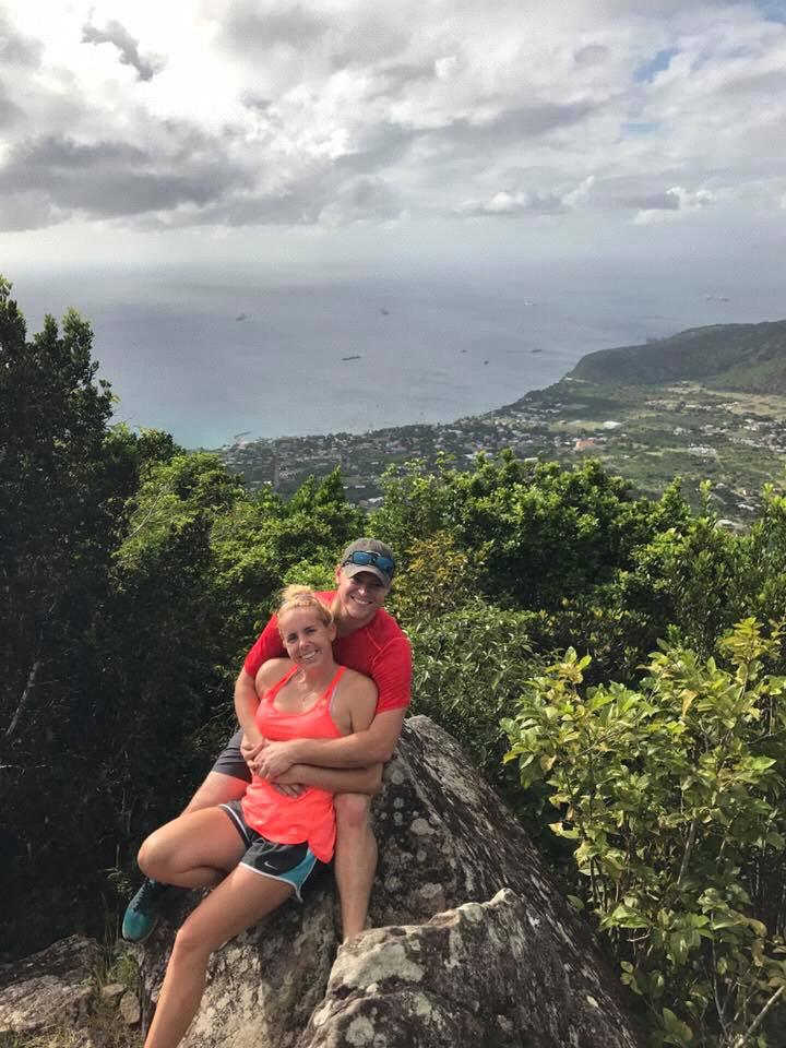 On top of a volcano in the Caribbean, island Sint Eustatius 2016