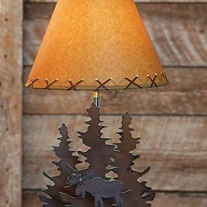 Black Forest Decor Moose Rustic Metal Lamp - Cabin Lighting Fixtures