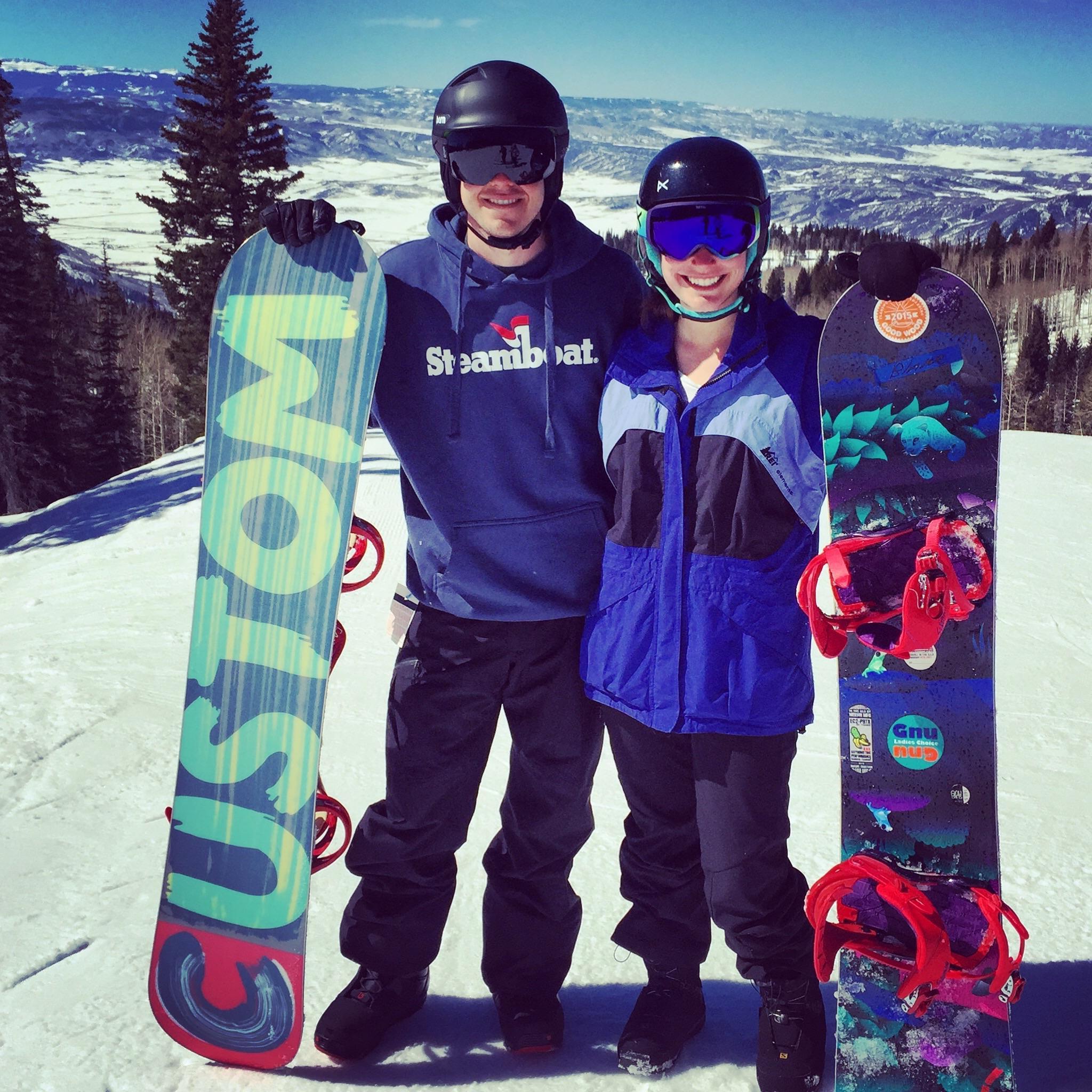 Snowboarding in Steamboat