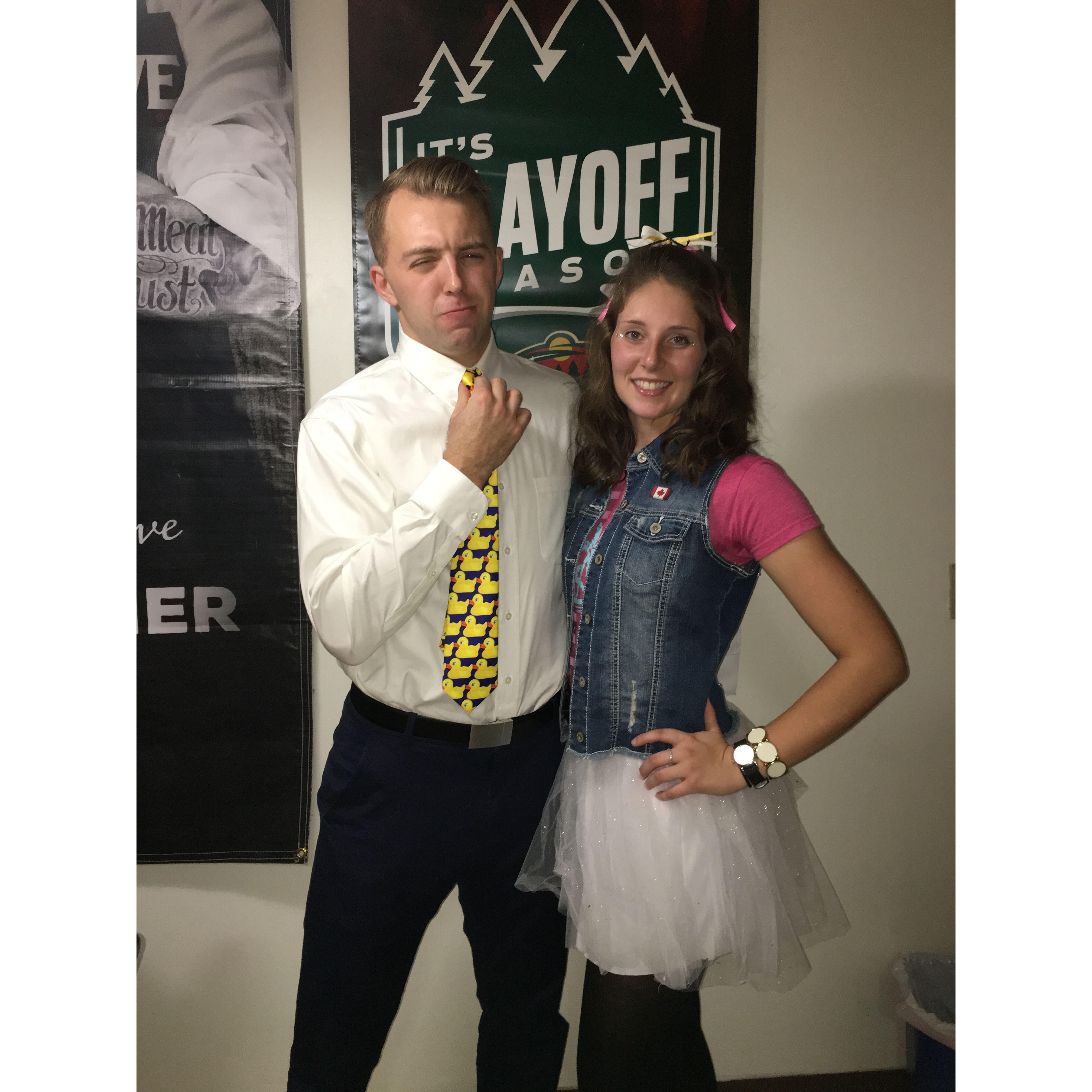 We own at Halloween couples costumes, this one we went as Barney and Robin from How I Met Your Mother!