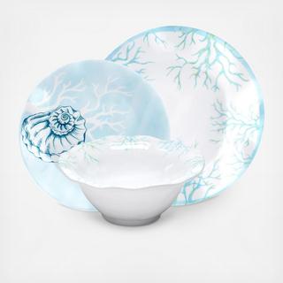 Captiva 12-Piece BPA Free Melamine Dinnerware Set, Service for 4