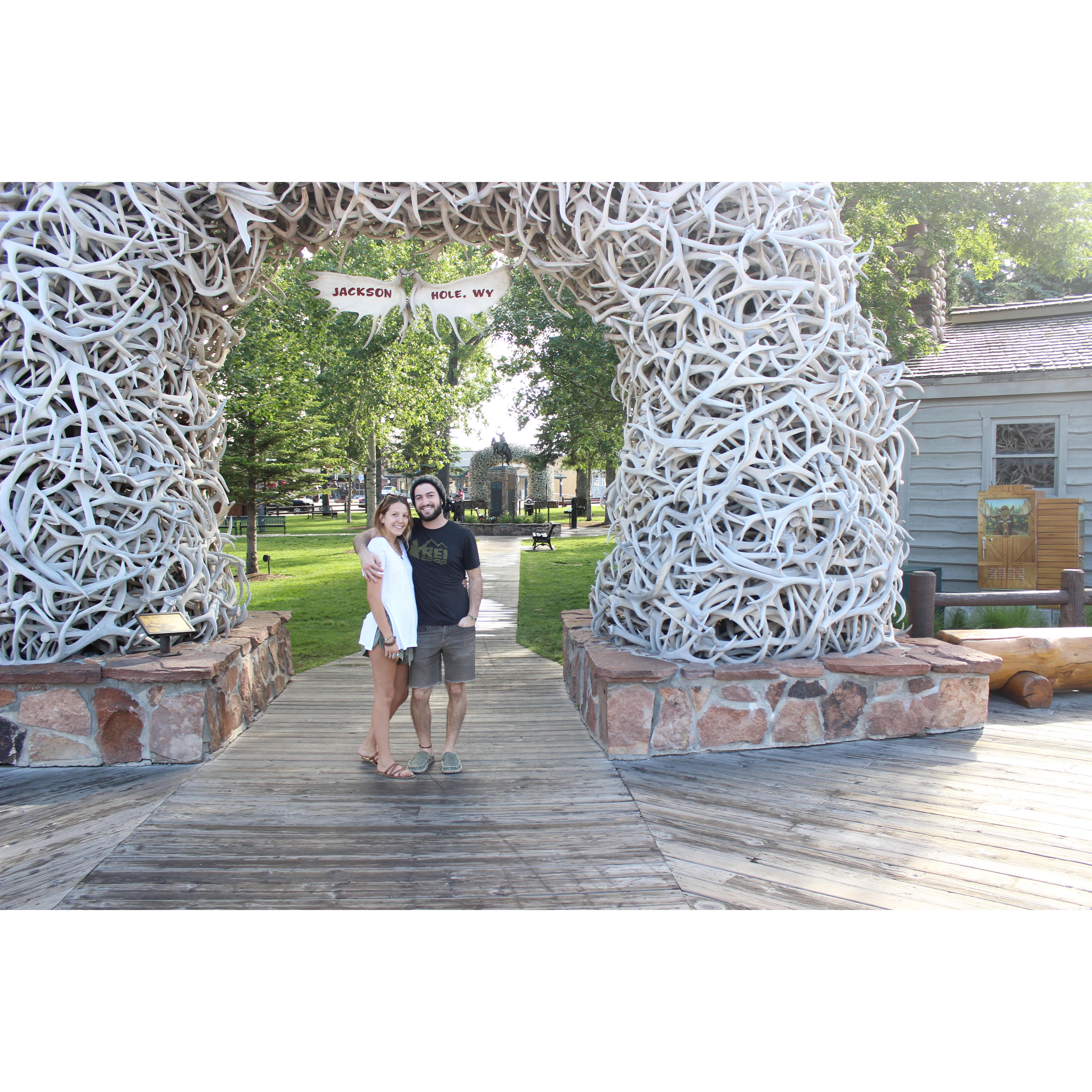 Us in Jackson Hole, WY on our National Parks trip in 2017. We drove trough 7 states and visited 5 Parks.