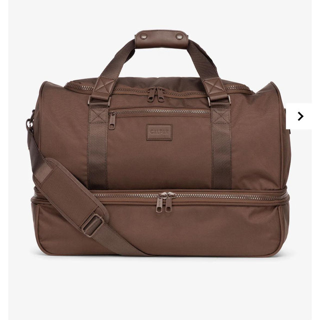 Stevyn Duffel Bag with Shoe Compartment - WALNUT