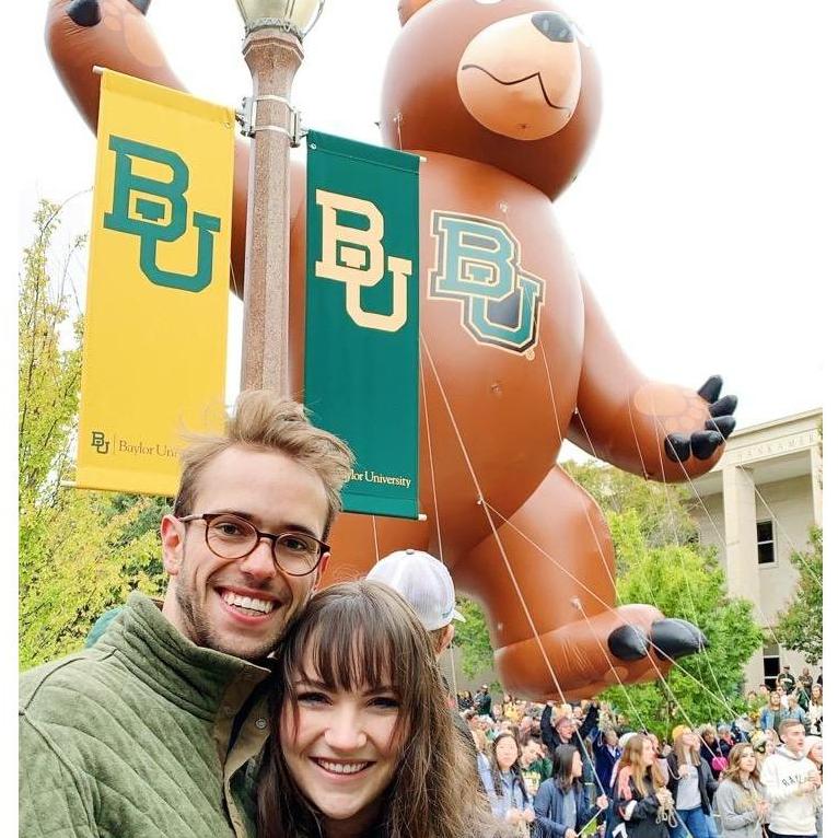 Christina took our most quintessential Baylor picture, at our senior year Homecoming Parade!