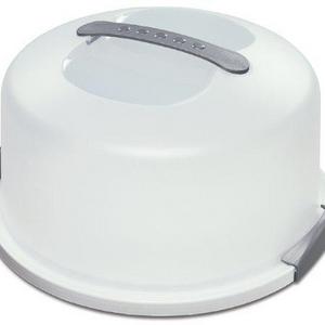 TrueCraftware White Semi-Transparent Cake Server - Carrier - 13"