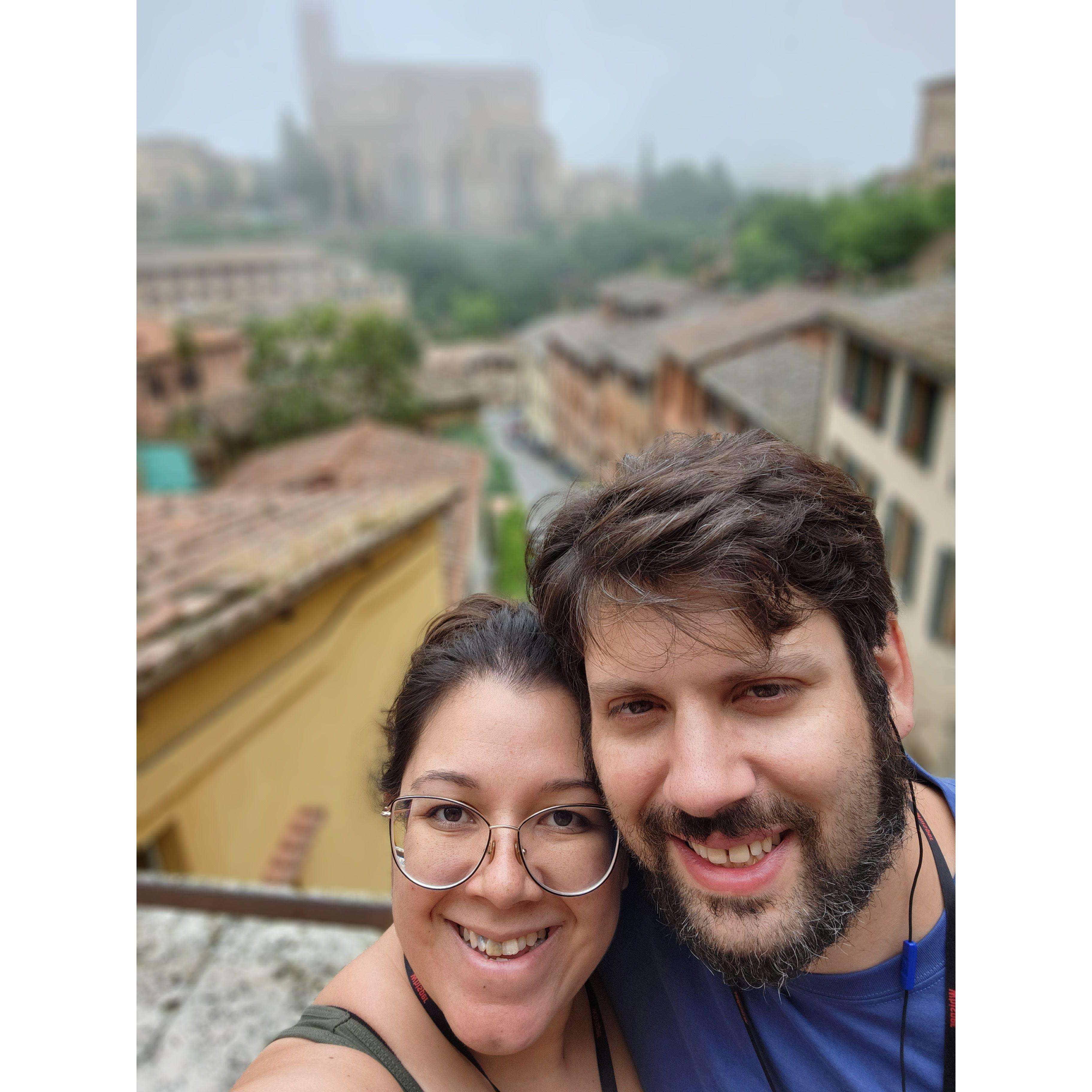 Hot days and long walks on the Italian streets in front of the home of St. Catherine of Siena!