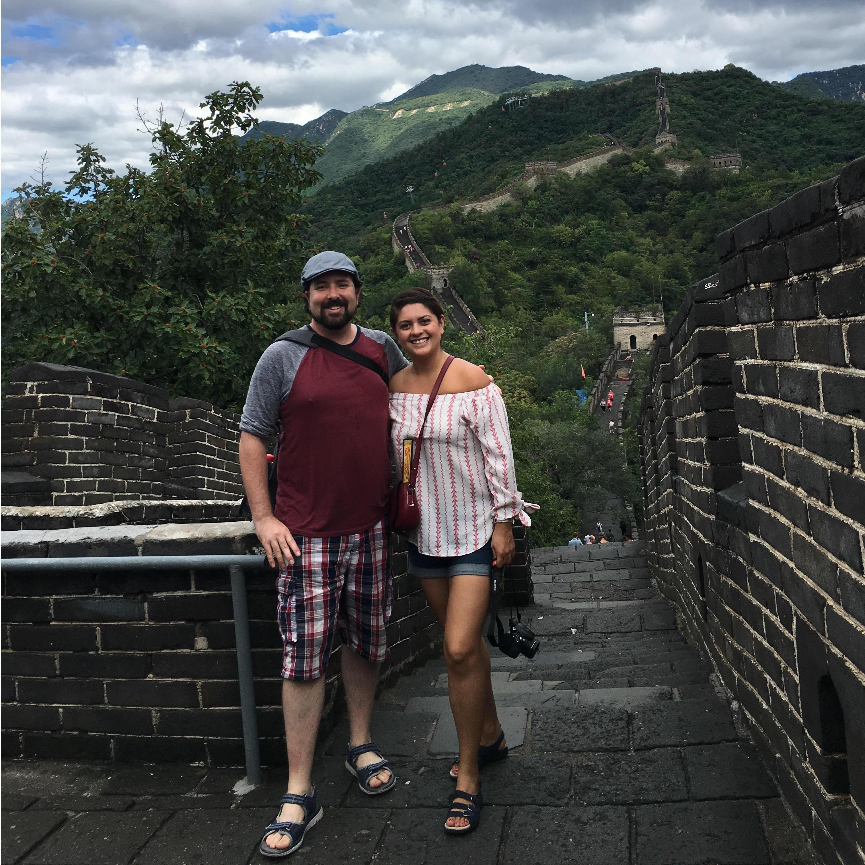 At the Great wall!!! Where the first place where I thought he was going to propose! Had a great time anyway!!