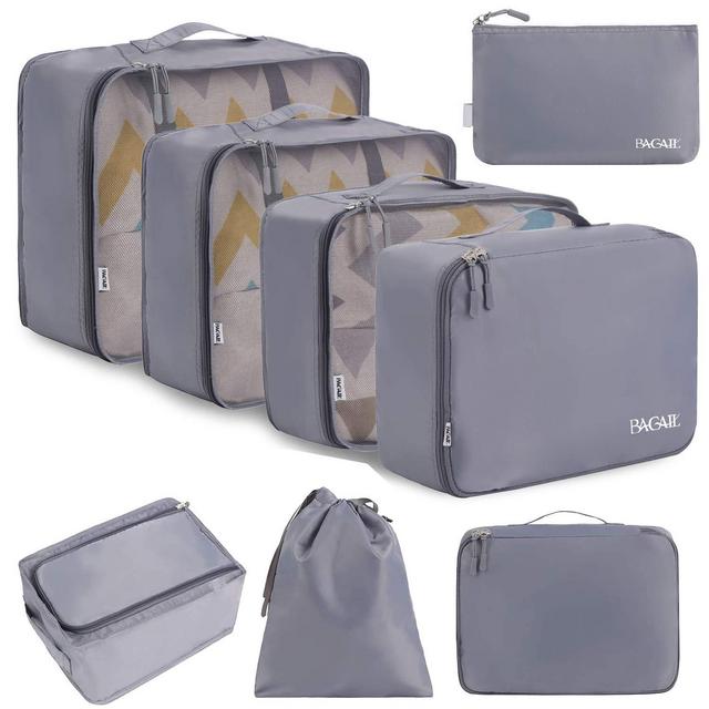 BAGAIL 8 Set Packing Cubes Luggage Packing Organizers for Travel Accessories