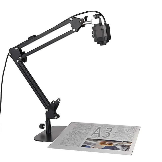 Document Camera for Teaching, USB Webcam for Distance Learning, Video Conferencing, Remote Working, Stop Motion, Time Lapse, Overhead Video Recording, Classroom Real-time, Super High Definition 1080P