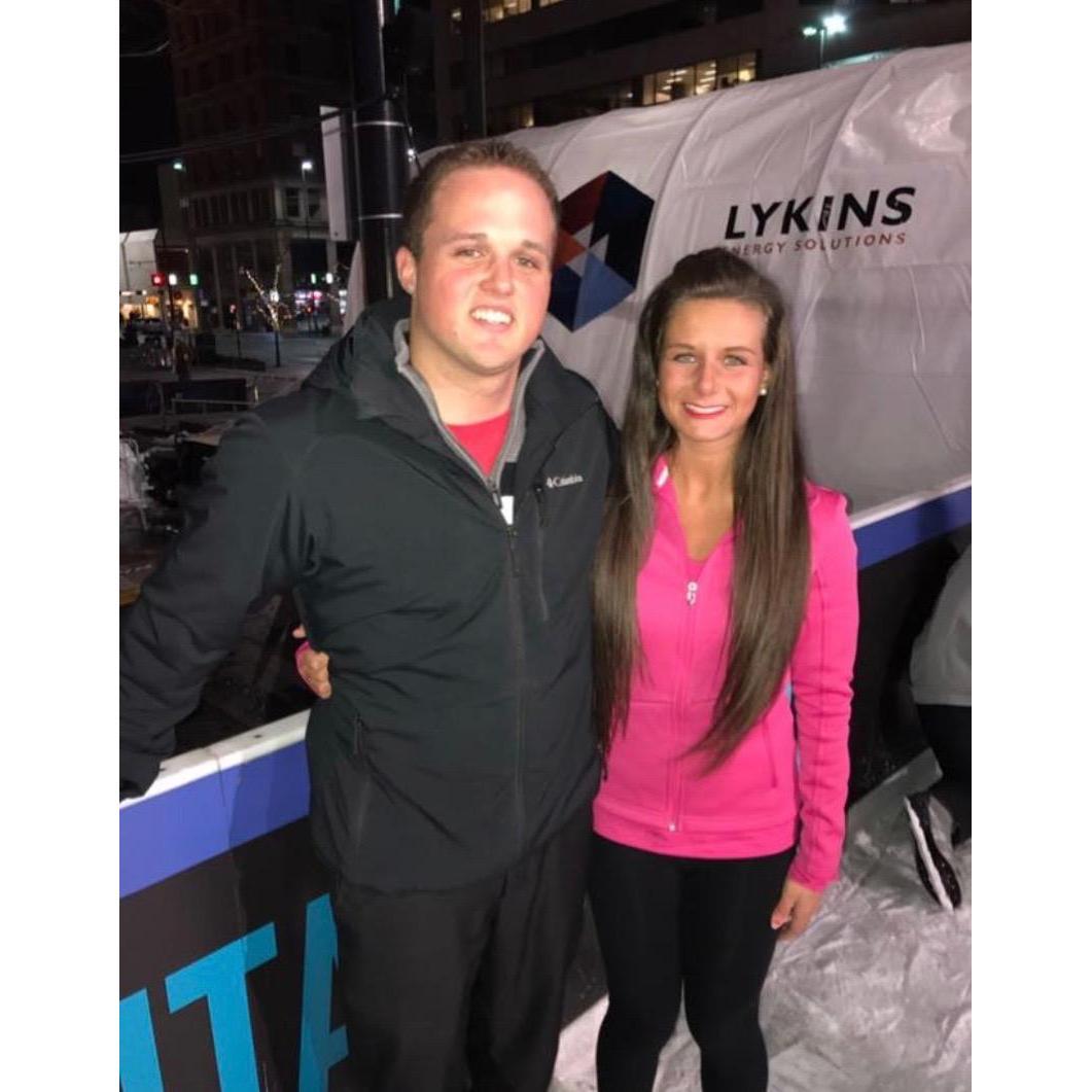 Ice skating in Fountain Square!