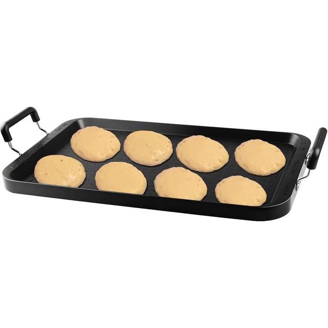 Vayepro Stove Top Griddle, 22 Inch 2 Burner Large Griddle Grill Pan for Stove Top, Non-Stick Aluminum Griddle with Handles, Grill Pan For Comales Para Tortillas and Indoor Outdoor Cooking/Camping