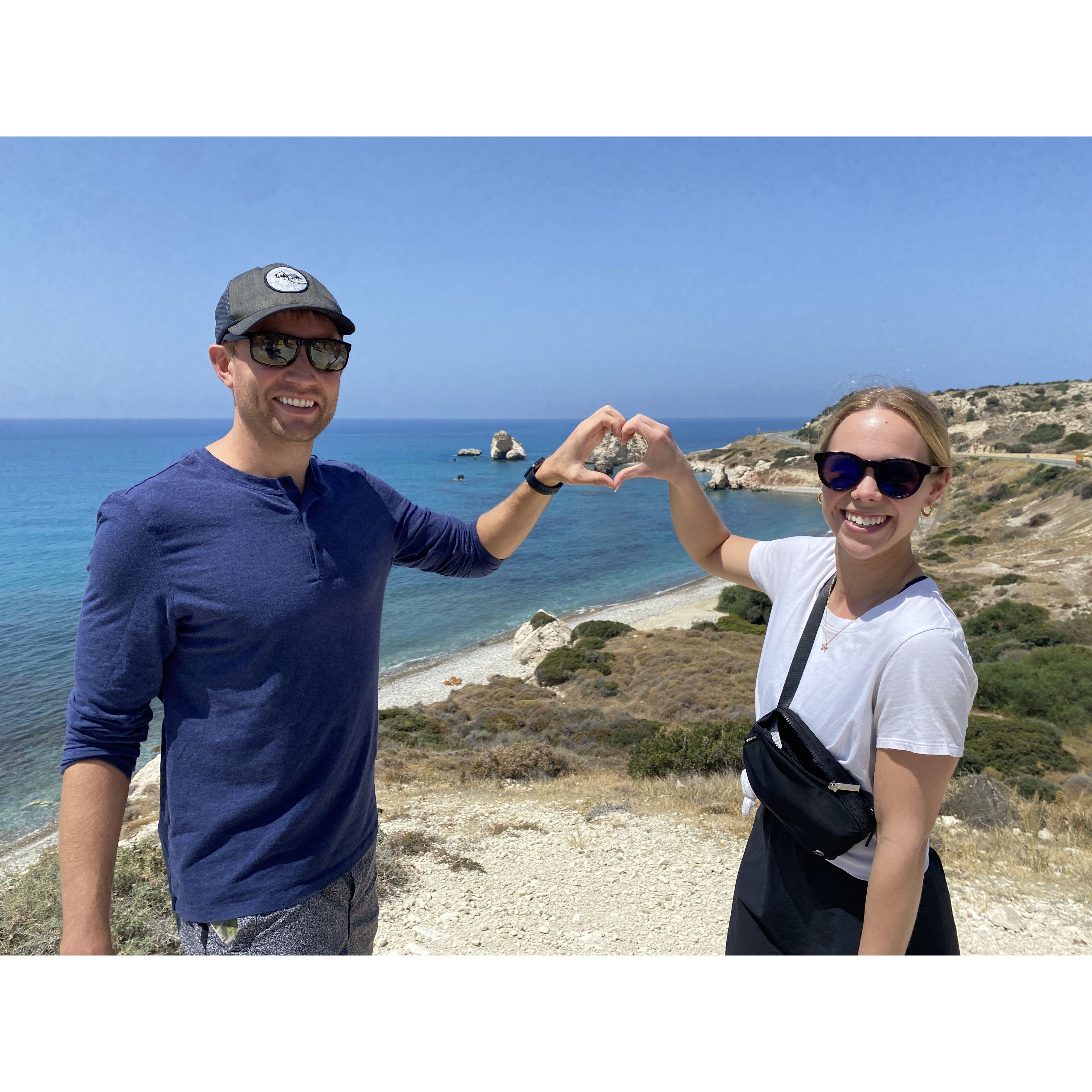 Visiting the birthplace of Aphrodite (Greek goddess of love) in Cyprus, May 2023.