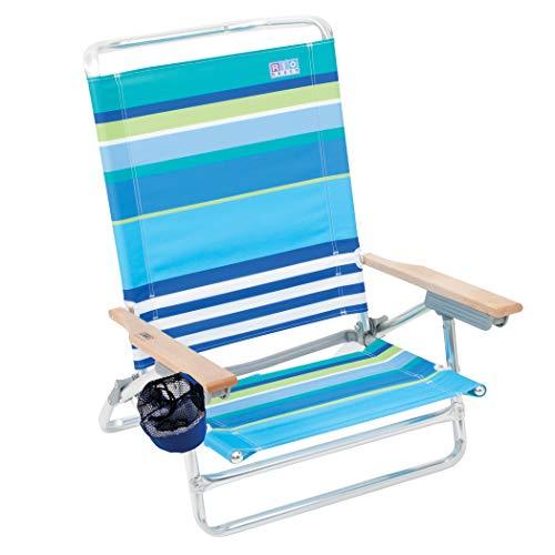Rio Beach Classic 5 Position Lay Flat Folding Beach Chair