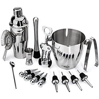 Professional all Inclusive Bartender Kit - Stainless Steel Construction