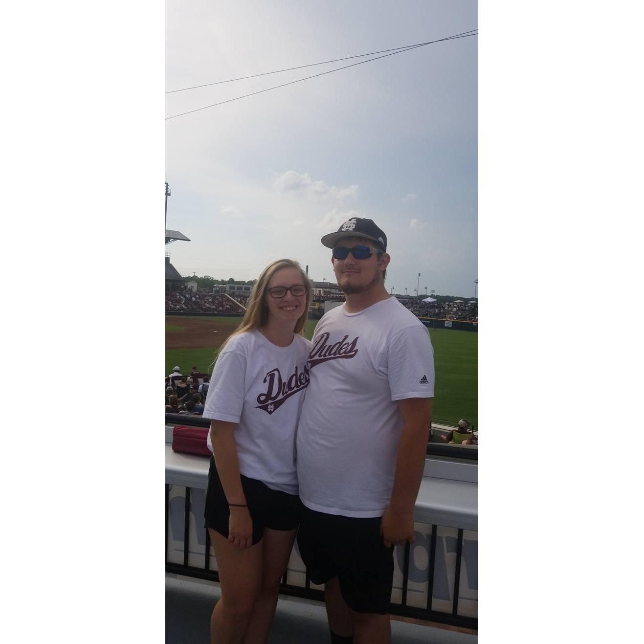 Our very last baseball game together as seniors! We miss the Dude.