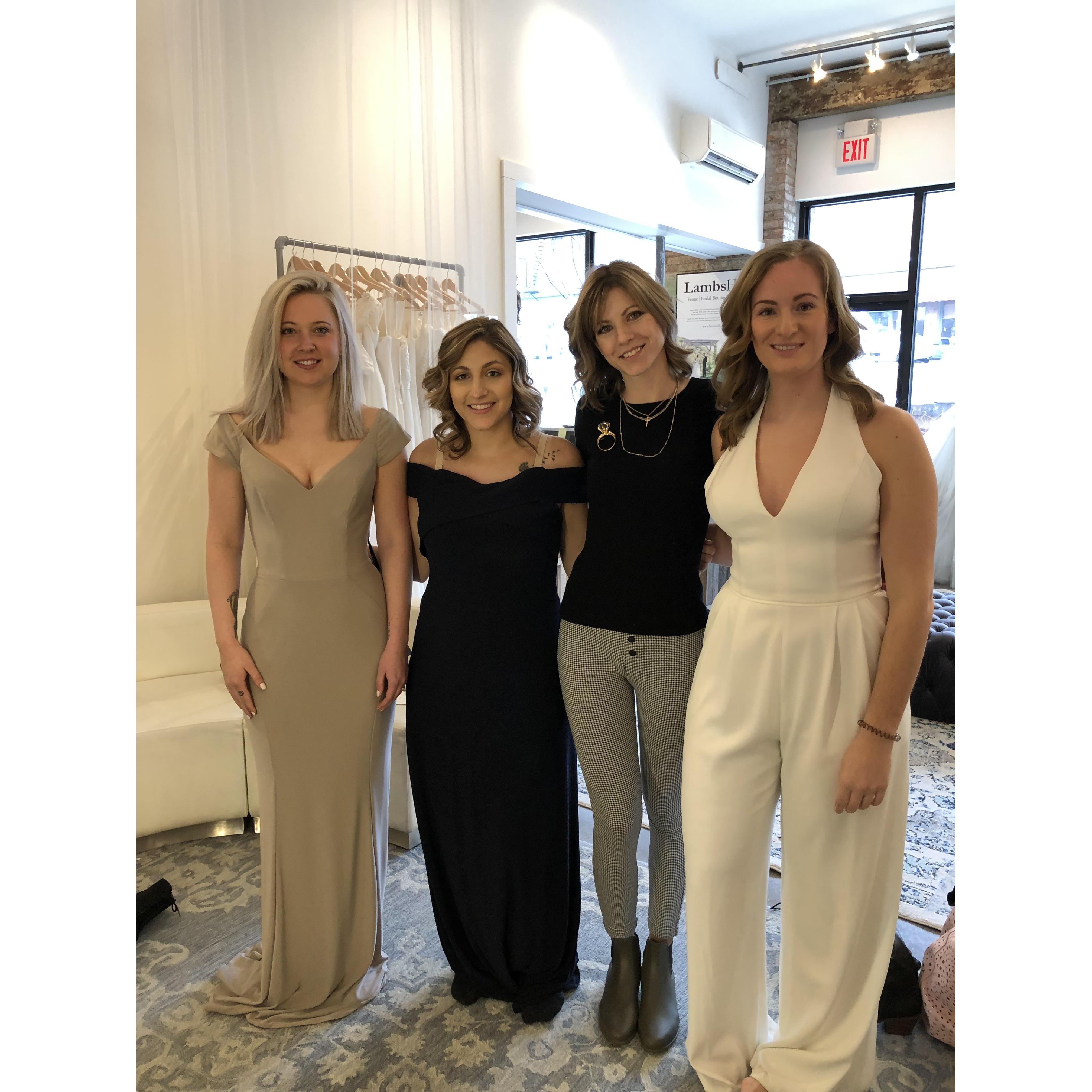 Bridesmaid Dress Shopping at Lambs Hill Bridal Boutique in Beacon!