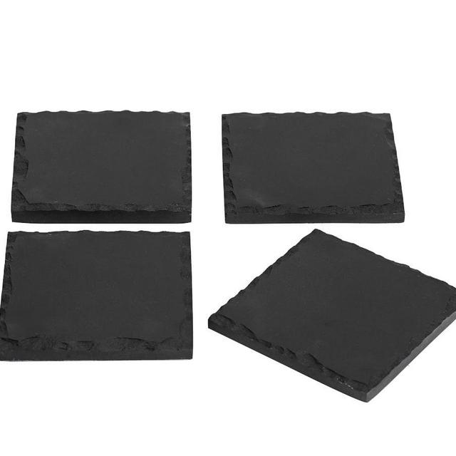 Slate Square Coasters, Set of 4