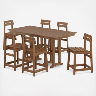 Modern Studio 7-Piece Plaza Counter Chair Set