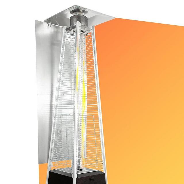 SWEET HEAT PYRAMID - The First Ever Foldable Heat Focusing Reflector for Tall Heaters - Universal-Fit for Large Column Flame Patio Heaters - Light Weight, Aluminum, High Performance Reflector